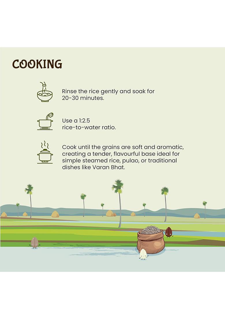 Rajamudi â€“ Authentic Rice (Unpolished) 1kg â€“ Certified Organic 100% Pure, Rich in antioxidants, Low GI High Zinc Non-GMO Grown without Pesticides & Chemicals Pride of Karnataka