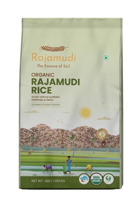 Rajamudi â€“ Authentic Rice (Unpolished) 1kg â€“ Certified Organic 100% Pure, Rich in antioxidants, Low GI High Zinc Non-GMO Grown without Pesticides & Chemicals Pride of Karnataka