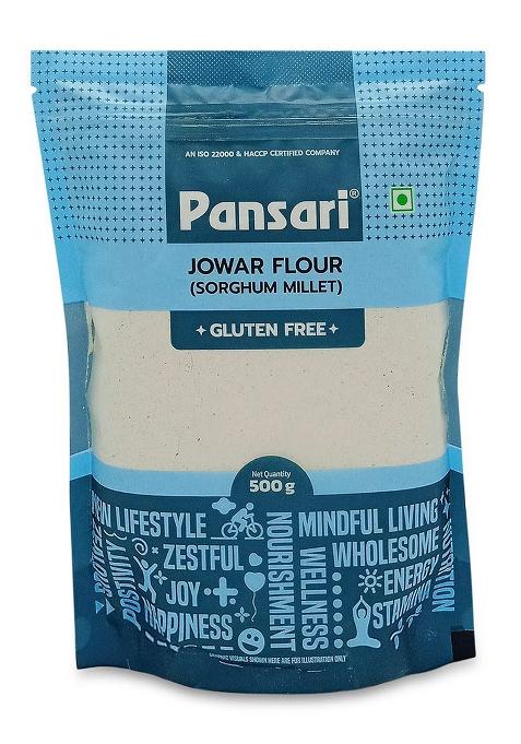 Pansari Jowar Flour (Sorghum Millet), 500 grams Pouch