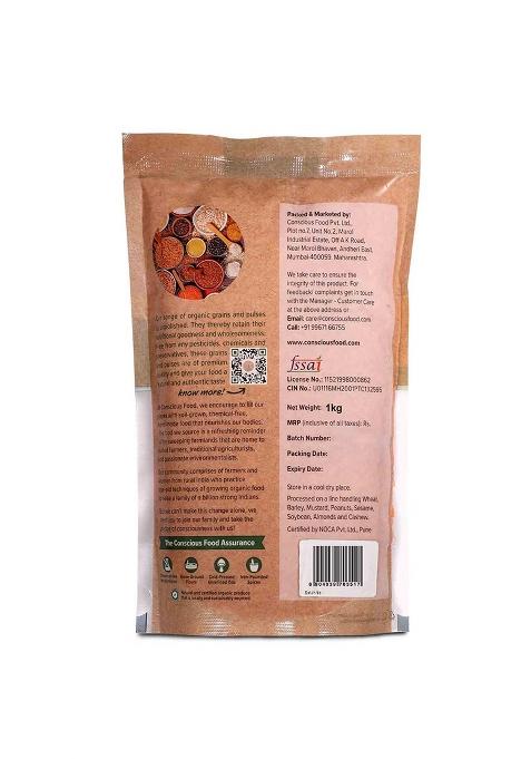 Conscious Food Organic Red Masoor Dal | 1kg | Chemical-Free | High in protein | Pesticide-Free | Split Red Lentil | Lal Masoor Dal