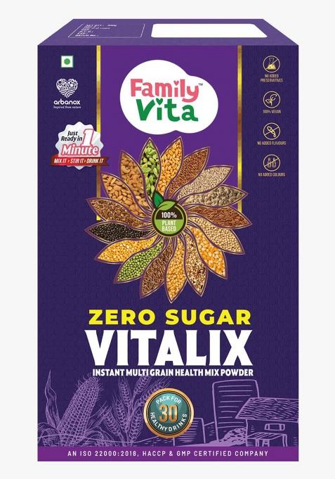Babyvita Arbanox Family Vita Vitalix Instant Multi Grain Health Mix Powder|17 Powerful Wellness Ingredients| Trusted by Millions|100% Natural| No Preservatives or Added Sugar| Convenient & Nutritious| 300GM