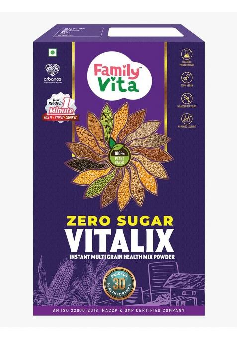 Babyvita Arbanox Family Vita Vitalix Instant Multi Grain Health Mix Powder|17 Powerful Wellness Ingredients| Trusted by Millions|100% Natural| No Preservatives or Added Sugar| Convenient & Nutritious| 300GM