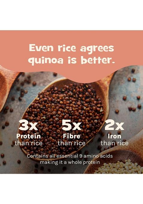 Nourish You Red Quinoa Seeds 500G | Premium Certified Grain | Gluten Free | High Protein | Fibre Rich Healthy Diet Food For Breakfast Cereal, Pilafs, Soups & Salads (Pack of 1)