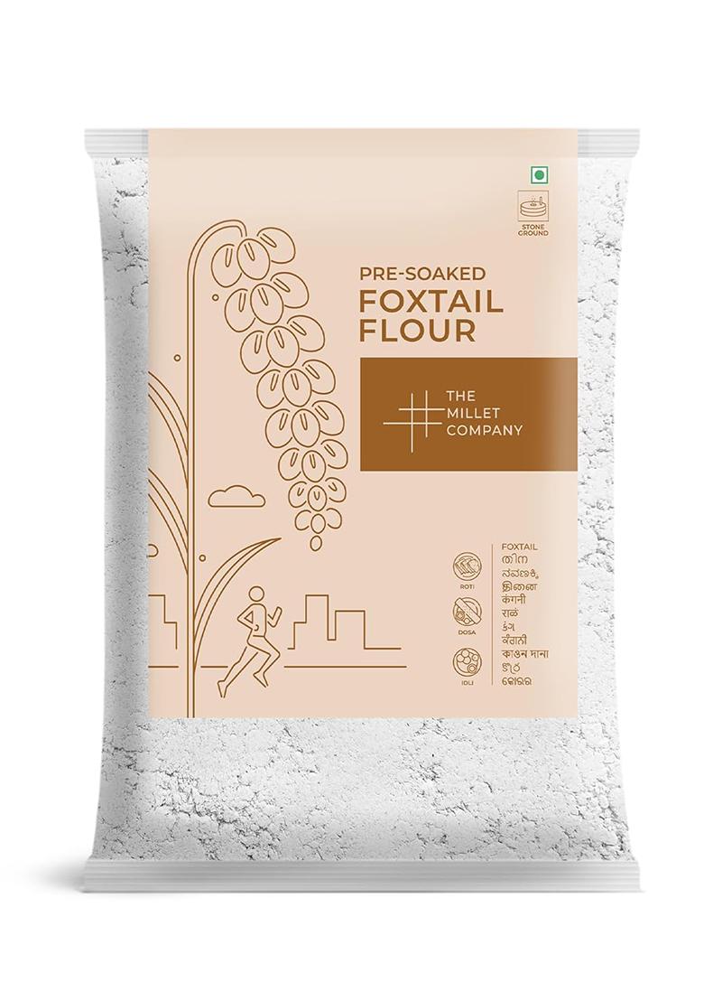 The Millet Company Pre-Soaked Foxtail Millet Flour, Kangni, Korralu, Navane, Gluten Free, Unpolished, High Fibre Flour