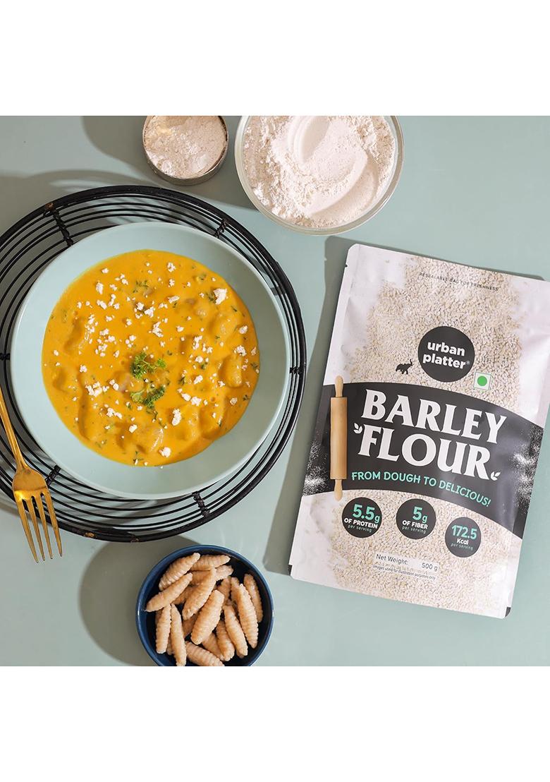 Urban Platter Barley Flour, 500g (High-Fiber | Stone-Ground | Ideal for Baking, Rotis & Traditional Recipes)