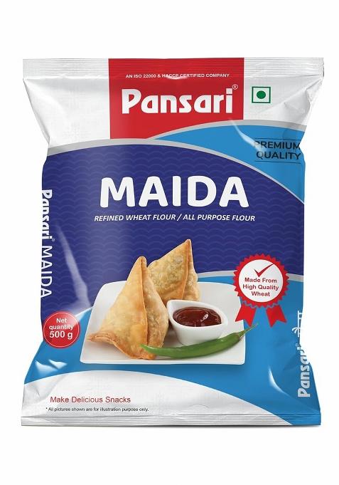 Pansari Maida - All Purpose Flour, 500G | Fine & Smooth Texture, Ideal For Bakery Products, Pastries Breads
