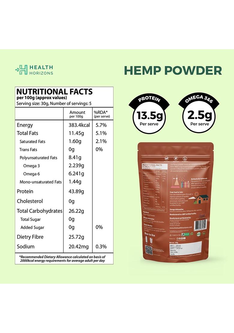 Health Horizons Hempseed Powder/Flour