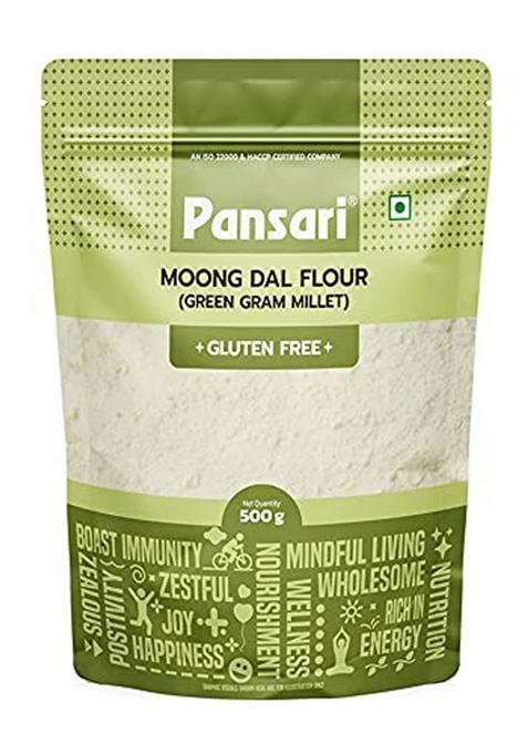 Pansari Moong Dal Flour/Green Gram Millet With Rich In Nutrients|Helps Weight Management|Helps Digestion & Heart -500 Gm