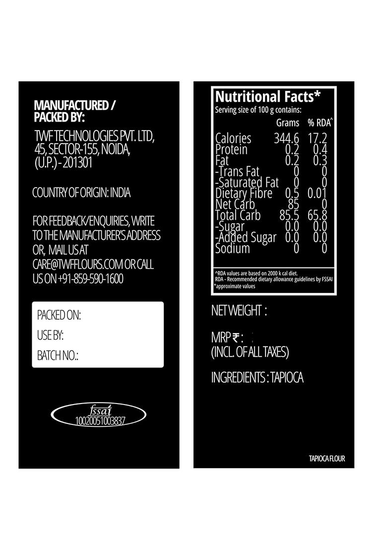 Twf Tapioca Flour | 1Kg Sabudana Atta Gluten-Free, Grain-Free & Nut-Free Fasting Friendly Ideal For Fasting, Baking, Soups, Gravies Paleo Vegan Maravalli Kilangu Non-Gmo No Preservatives