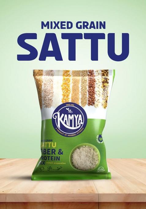 Kk Kamya Mixed Grain Sattu | Natural Powder With High Protein And Fiber |100% Nutrition Cereals & Grains Drink (Pack Of 1, 1Kg.)
