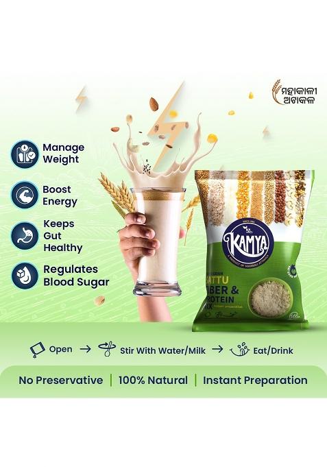 Kk Kamya Mixed Grain Sattu | Natural Powder With High Protein And Fiber |100% Nutrition Cereals & Grains Drink (Pack Of 1, 1Kg.)