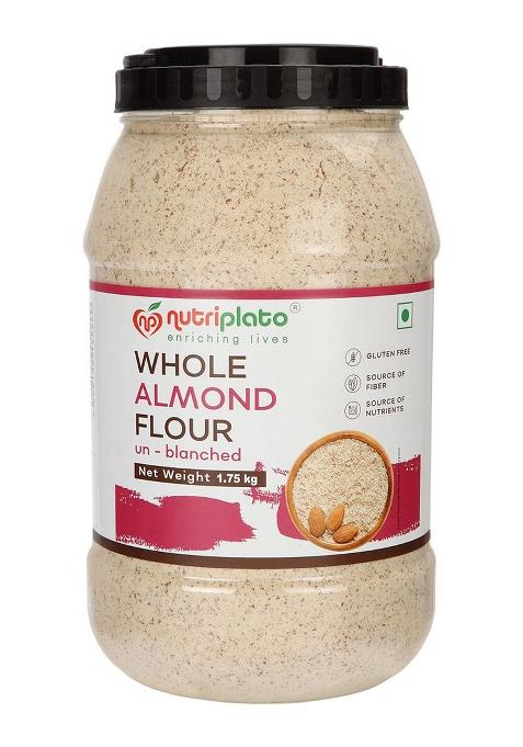 Nutriplato Unblanched Almond Flour Jar, 1.75 Kgs