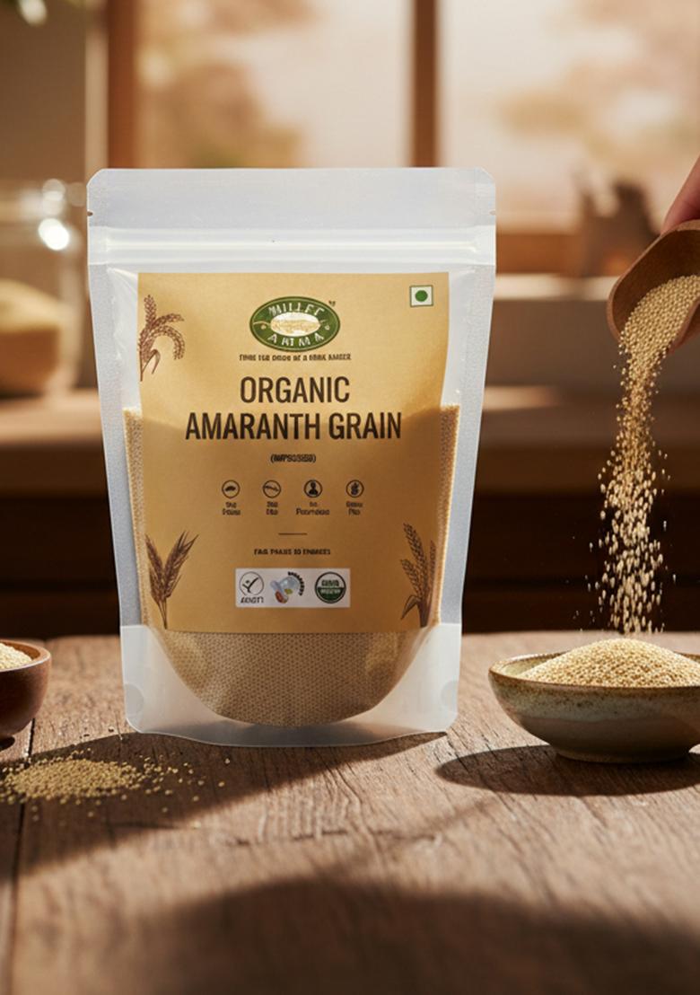 Millet Amma Organic Amaranth Grain 1Kg | Unpolished, High In Protein & Fibre