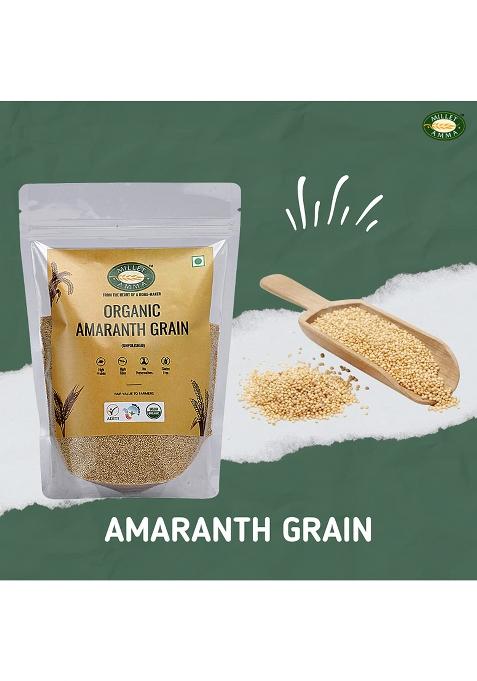 Millet Amma Organic Amaranth Grain 1Kg | Unpolished, High In Protein & Fibre