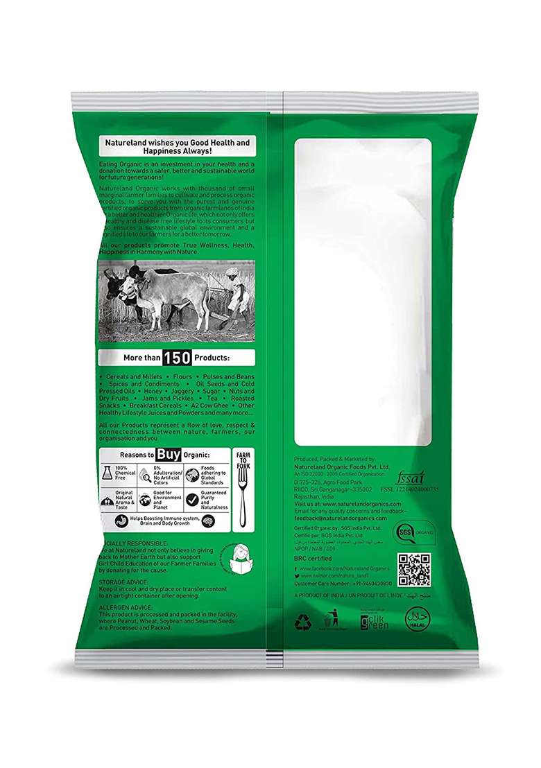Natureland Organics Moong Chilka / Split 500 Gm - Organic Healthy Pulses - Indya