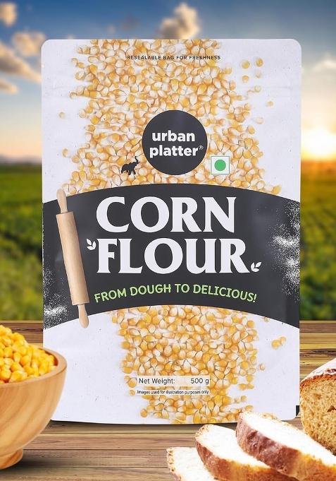 Urban Platter Golden Corn Flour, 500G (Stone-Ground Makka Atta | Naturally Gluten-Free)