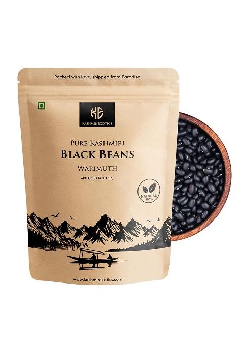 Kashmir Exotics Premium Kashmiri Black Beans (Warimuth) 400G Â€“ 100% Natural, High-Protein Whole Pulses Rich In Fiber, Iron & Essential Minerals Healthy Superfood
