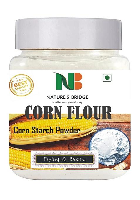 Nature'S Bridge Cornflour Powder 300 Gm (Jar Pack ) | Makke Ka Aata Maize Flour Corn For Cooking And Baking