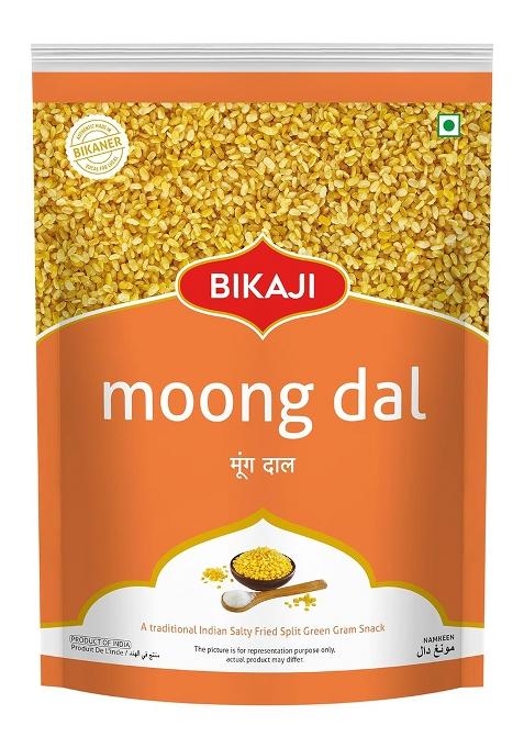 Bikaji Moong Dal - Salty Golden Beads | Mug Paasi Paruppu Addictive Crunch Fully Automated Preparation Even Frying & Flavoring Extraordinary Taste Feeling 1Kg Pack