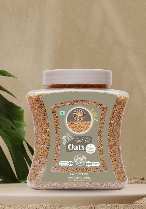 ‎Organic Nation Organic Nation Steel Cut Oats 1kg Whole Grain Oats Gluten-Free Healthy Breakfast