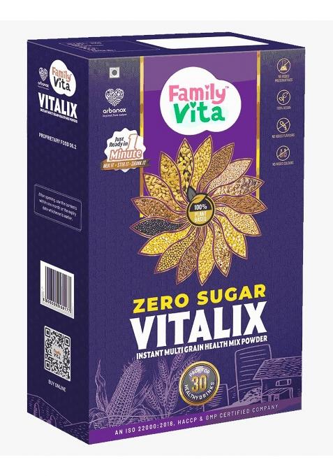 Babyvita Arbanox Family Vita Vitalix Instant Multi Grain Health Mix Powder|17 Powerful Wellness Ingredients| Trusted by Millions|100% Natural| No Preservatives or Added Sugar| Convenient & Nutritious| 300GM