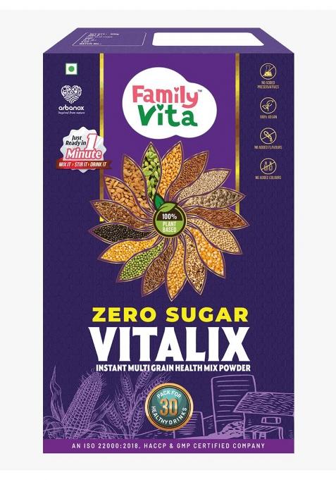 Babyvita Arbanox Family Vita Vitalix Instant Multi Grain Health Mix Powder|17 Powerful Wellness Ingredients| Trusted by Millions|100% Natural| No Preservatives or Added Sugar| Convenient & Nutritious| 300GM
