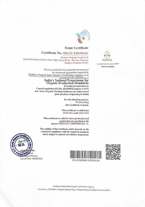 Orasure Organic Ragi Flour – Freshly Ground Natural Ragi Atta | 500 g