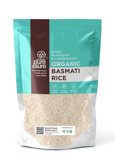 Phalada Pure & Sure Organic Basmati Rice – Naturally Aged Long-Grain Rice | 1Kg