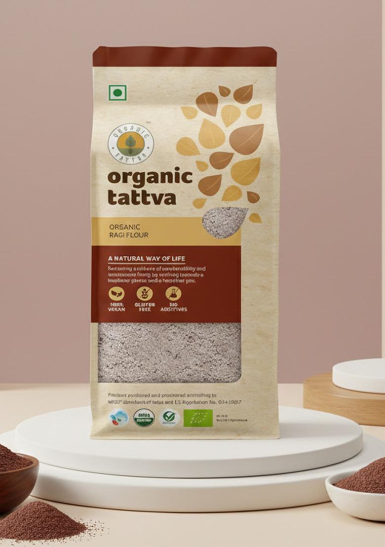 Organic Tattva Organic Ragi Flour – Gluten-Free Ragi Atta | 500 Gm