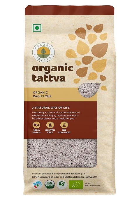 Organic Tattva Organic Ragi Flour – Gluten-Free Ragi Atta | 500 Gm