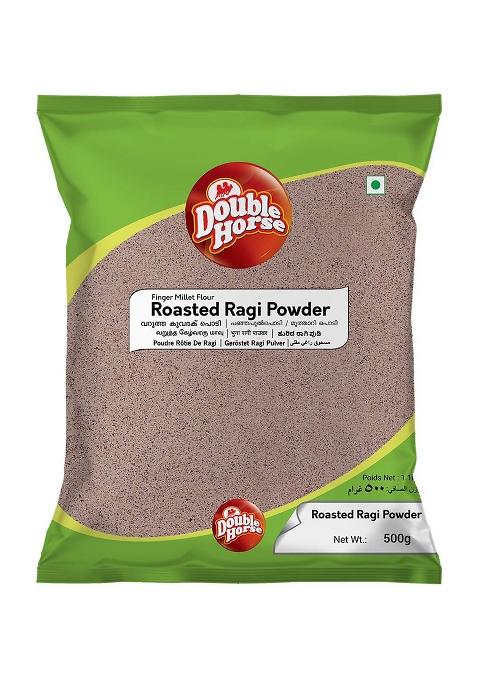 Double Horse Healthy Roasted Ragi Powder – Finger Millet/Nachni Flour | 500 g (Pack of 2)