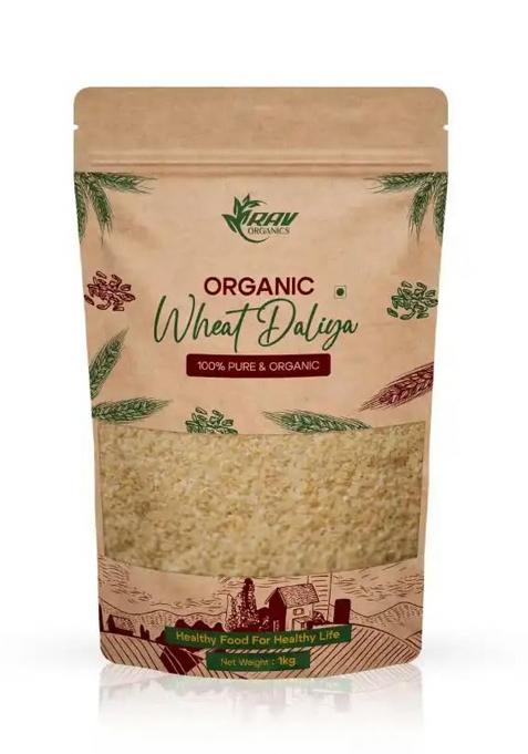 Rav Organics Wheat Daliya – Fibre & Protein-Rich Cracked Wheat | 1Kg