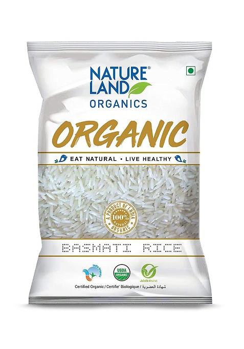 Natureland Organics Basmati Rice Premium 1 Kg - Organic Rice