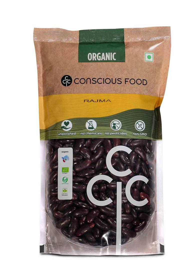 Conscious Food Organic Rajma – Premium Unpolished Kidney Beans | 500g