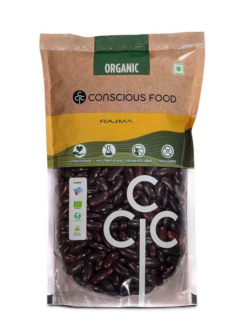 Conscious Food Organic Rajma – Premium Unpolished Kidney Beans | 500g