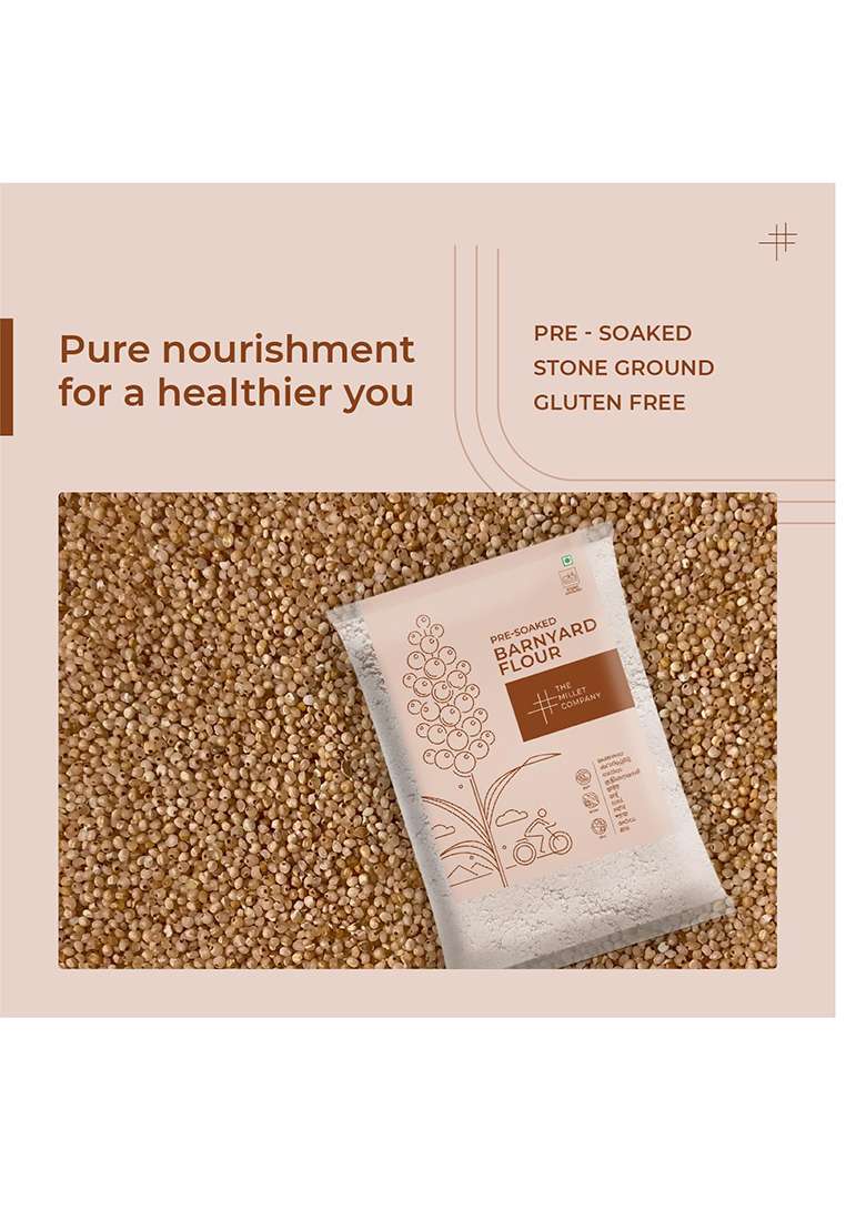 The Millet Company Pre-Soaked Barnyard Millet Flour – Gluten-Free High-Fibre Flour | 250Gram - Indya