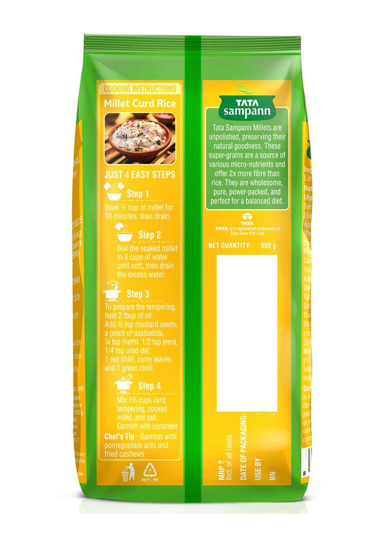 Tata Sampann Unpolished Little Millet, 500 g - Indya