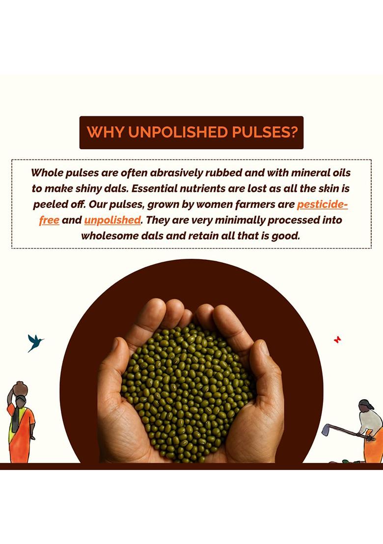 Safe Harvest Moong Green Whole – Premium Unpolished Moong Dal | 500g