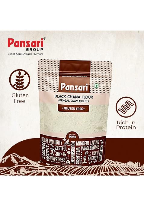 Pansari Black Chana Flour – High-Protein Gluten-Free Flour | 500gm