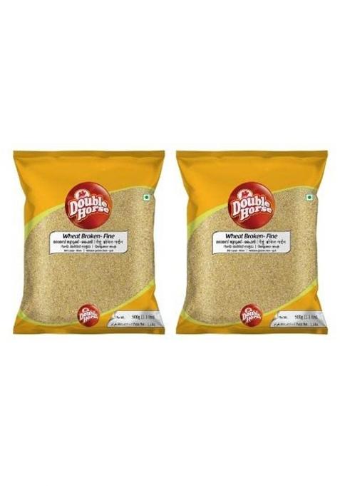 Double Horse Fibre Rich Wheat Broken Fine – Healthy Dalia | 500g (Pack of 2)