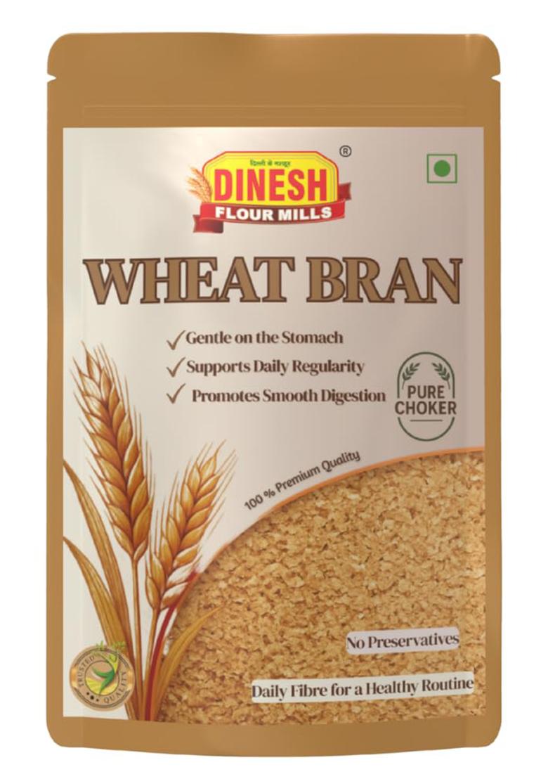 Dinesh Flour Mills Wheat Bran – Pure High-Fibre Wheat Bran | 250 Gms