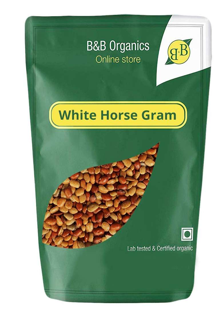 B&B Organics White Horse Gram – Traditional Vellai Kollu Paruppu | 1kg - Indya