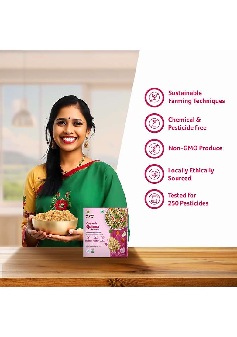 Organic Tattva Quinoa, 500g - Indya