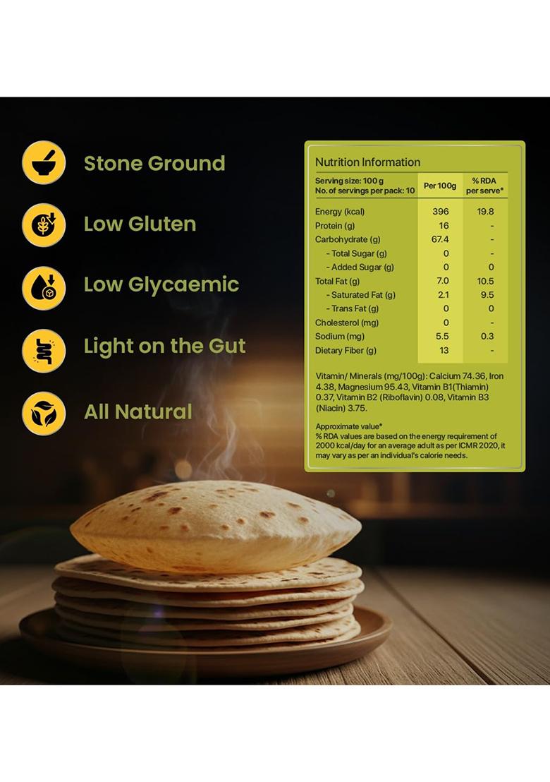 Asmita Organic Farms Khapli Multigrain Atta 1kg