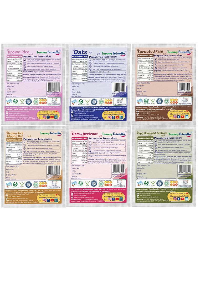 TummyFriendly Foods Organic Baby Cereal | 6 x 50g