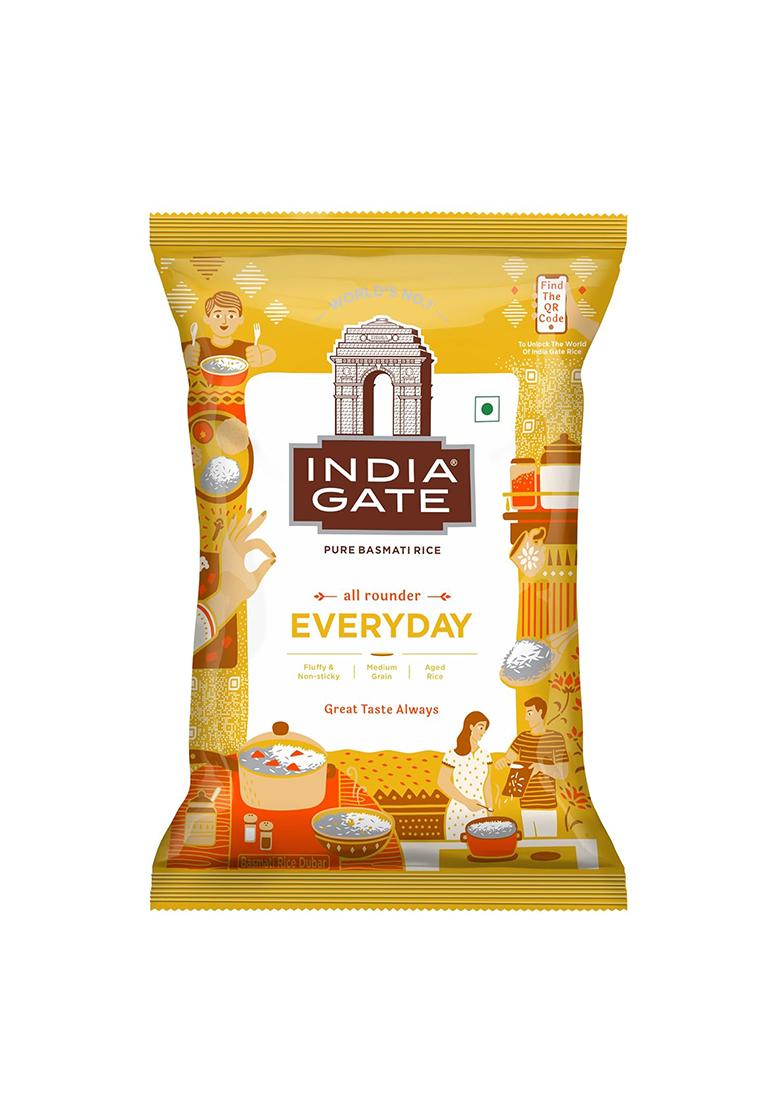 India Gate Everyday Raw and Aged Basmati Rice 1Kg