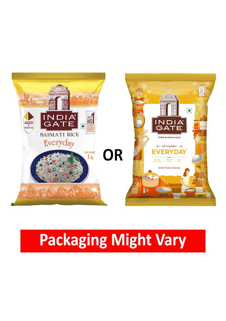 India Gate Everyday Raw and Aged Basmati Rice 1Kg