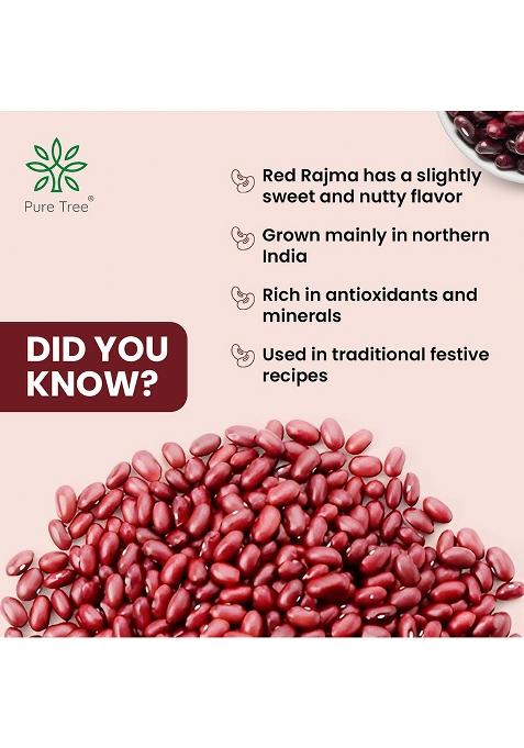 Pure Tree Organic Red Rajma – Red Kidney Beans 850g