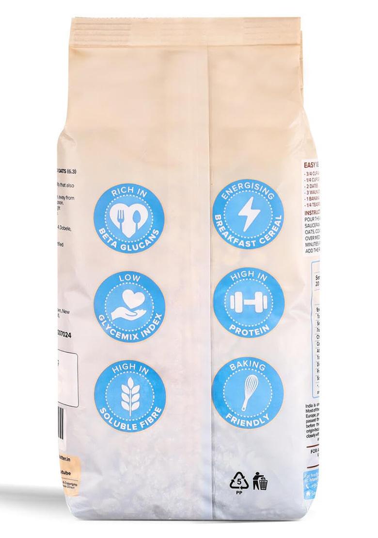 Urban Platter Rolled Oats – Whole-Grain High-Fibre Oats | 500g