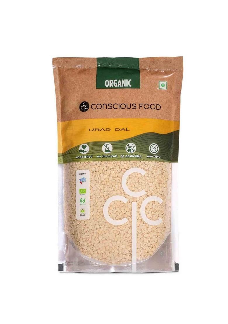 Conscious Food Organic Urad Dal 500g – Unpolished & Pure